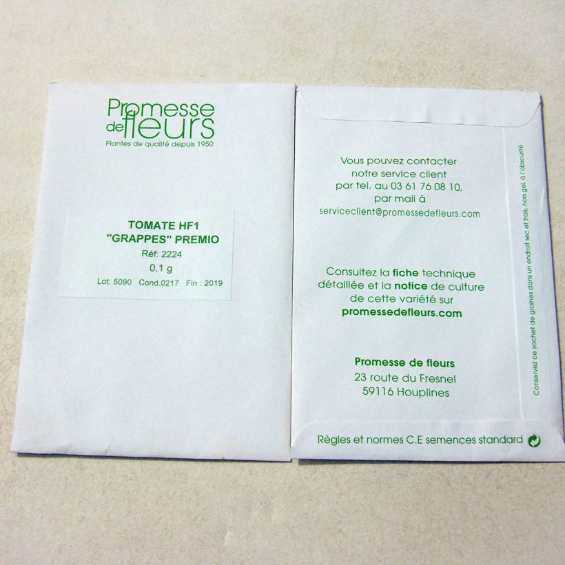 Example of Premio F1 Tomato - Cluster tomato per pack of 25 seeds (0,1g) specimen as delivered