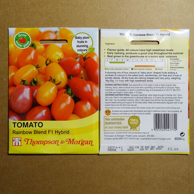 Example of Rainbow Blend F1 Tomato - Cocktail Tomato per pack of 8 seeds specimen as delivered