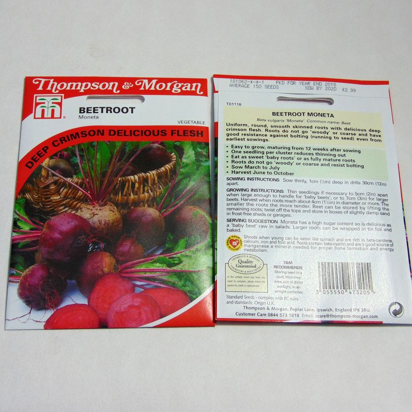 Example of Moneta Red Beetroot - Beta vulgaris per pack of 150 seeds specimen as delivered