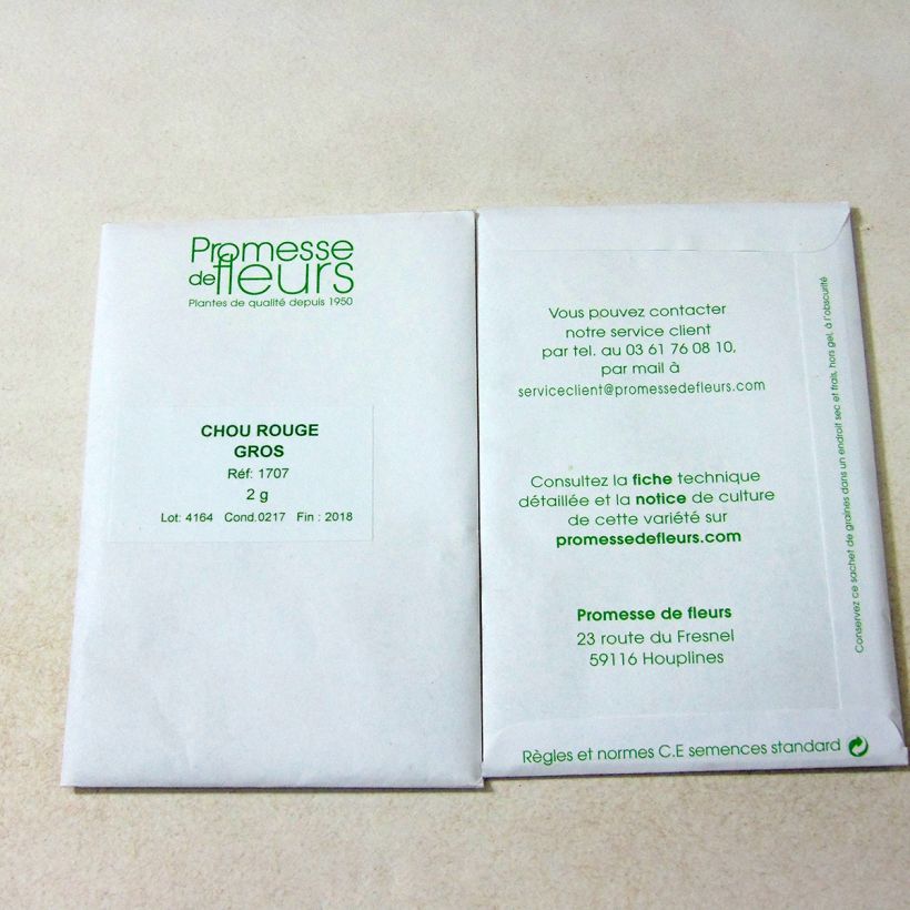 Example of Large Red Cabbage - Brassica oleracea capitata per pack of 500 seeds approximately (2g) specimen as delivered