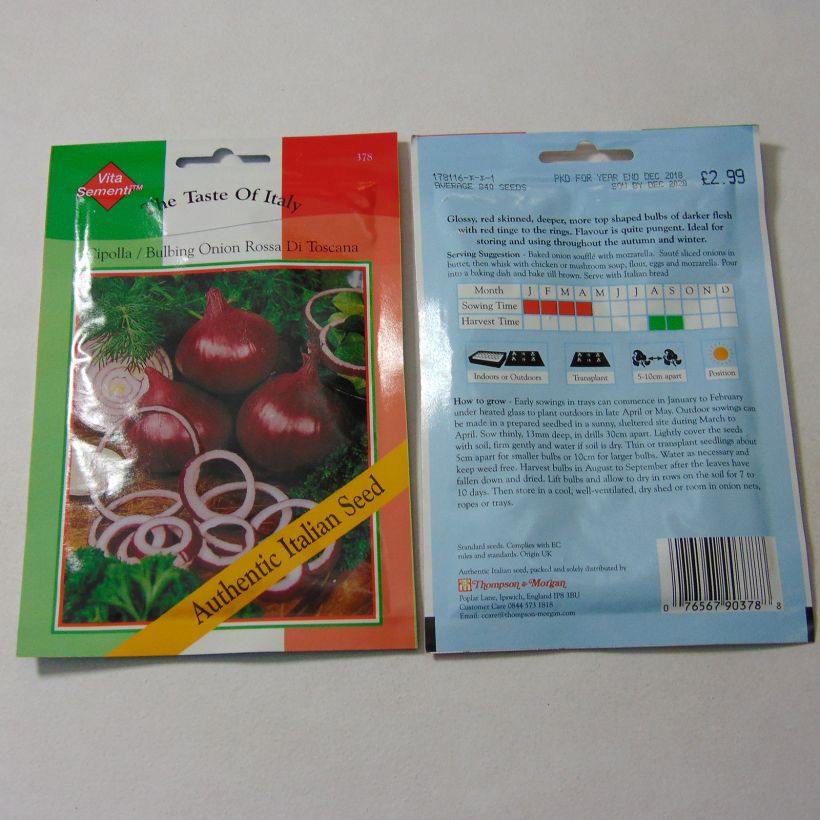 Example of Rossa di Toscana Onion - Allium cepa per pack of 840 seeds specimen as delivered