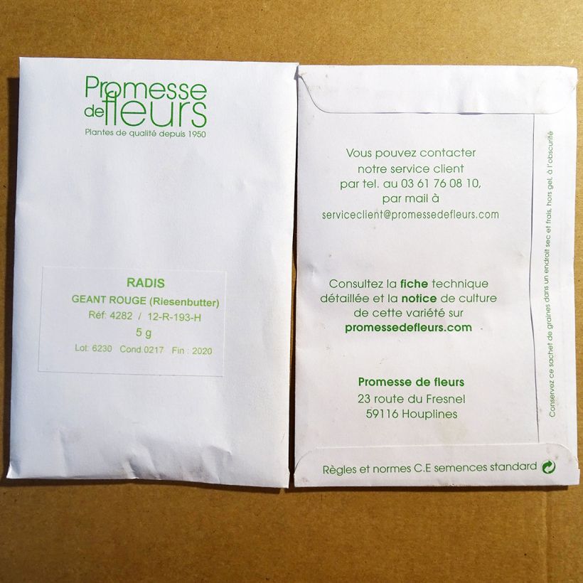 Example of Radish Red Giant - Riesenbutter per pack of 500 seeds (5g) specimen as delivered