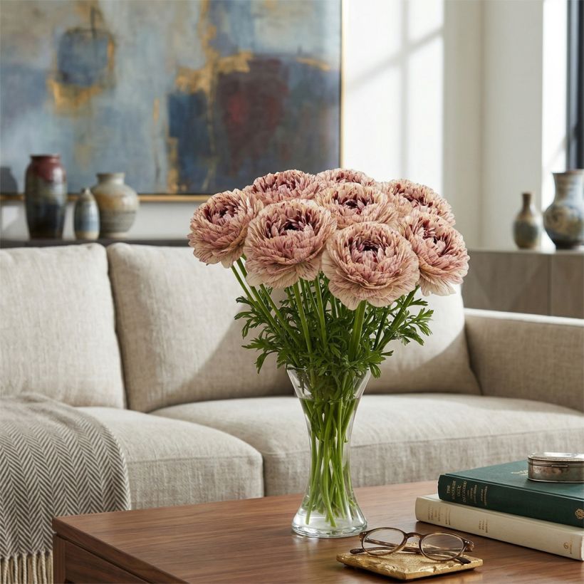 Ranunculus asiaticus Brushmark Verona® - Persian Buttercup (Plant habit)