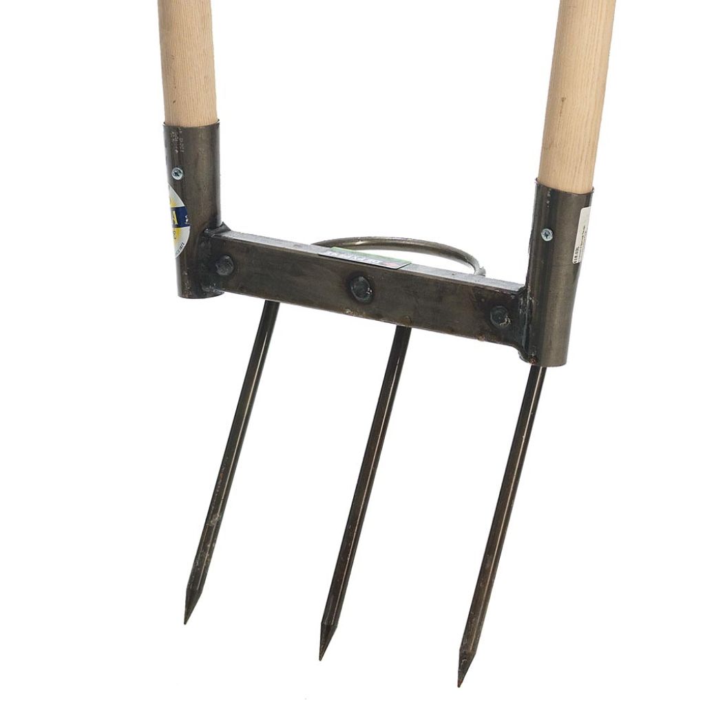 Three-pronged traditional forged biofork by De Pypere