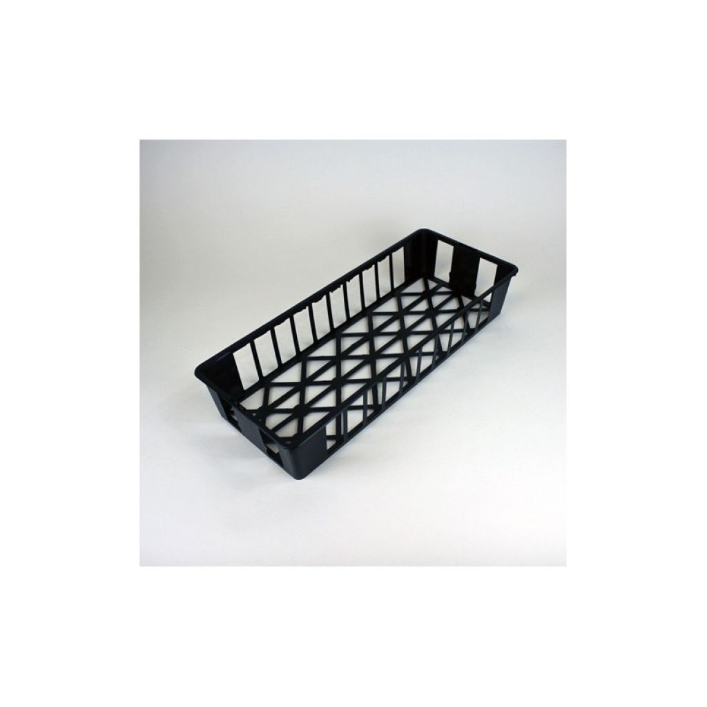 Black tray for 10 pots 8 x 8 x 7cm (3in) - sold in sets of 3.