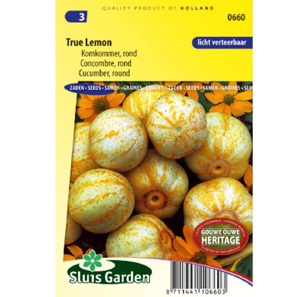 Cucumber Lemon Seeds - Cucumis sativus