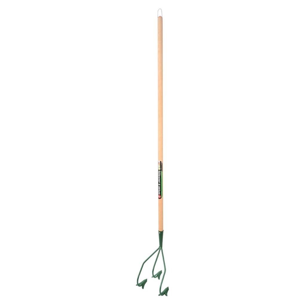 Spear and Jackson wooden handled 3-tine cultivator.