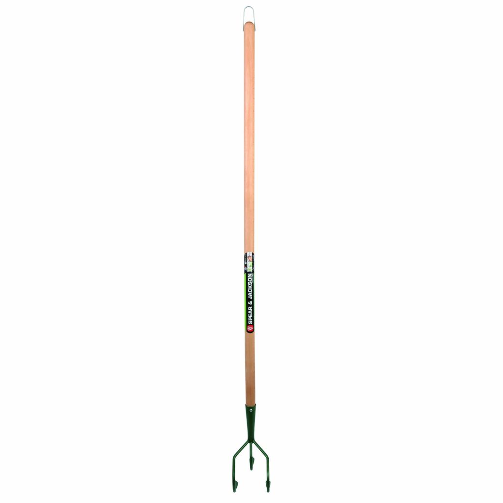 Spear and Jackson wooden handled 3-tine cultivator.