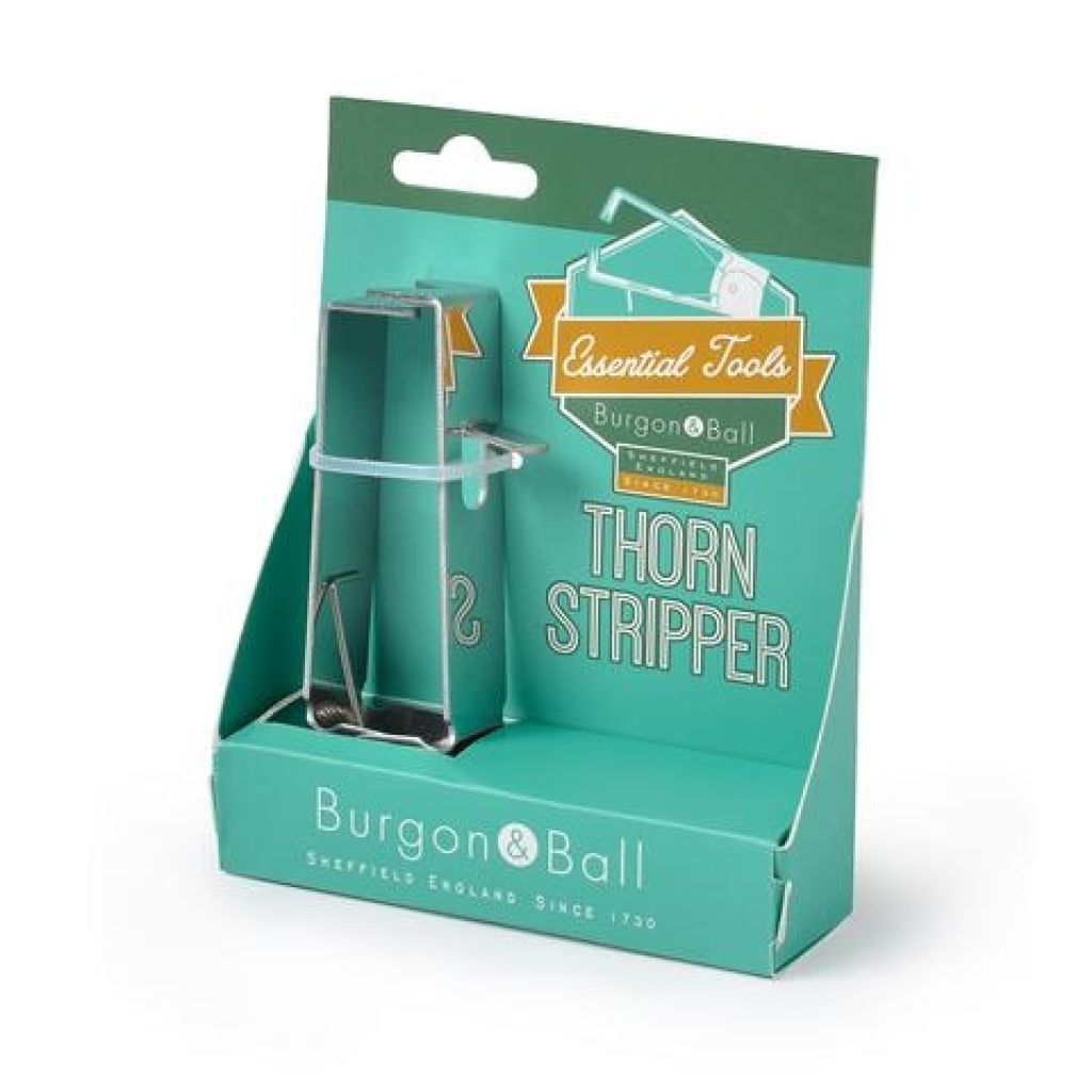 Stainless steel thorn remover for roses by Burgon & Ball