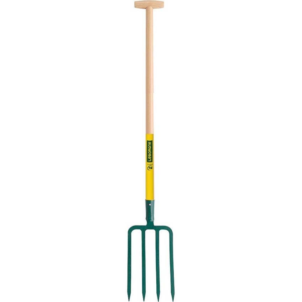 Leborgne 4-tine Garden Fork with Wooden Handle