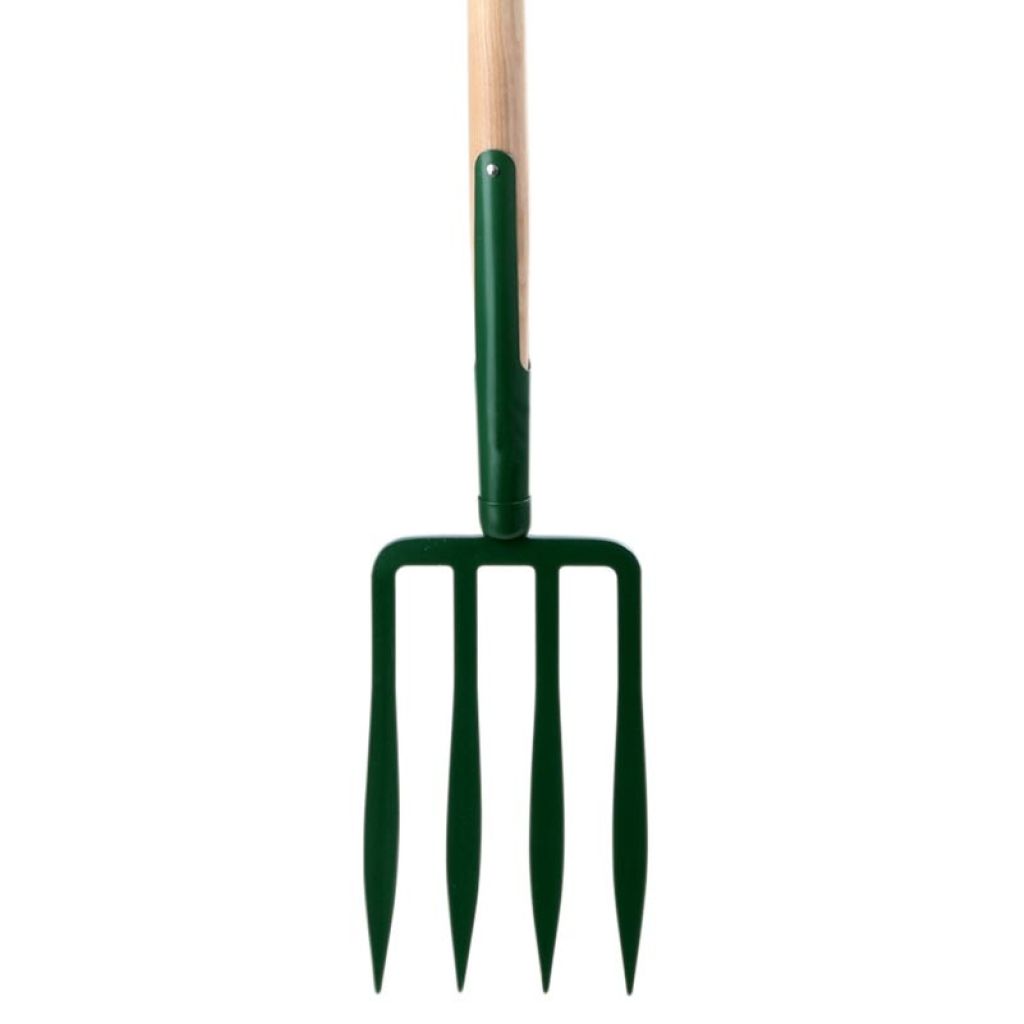 Spear & Jackson 23cm Spatulate 4-Tine Fork with Wooden Handle