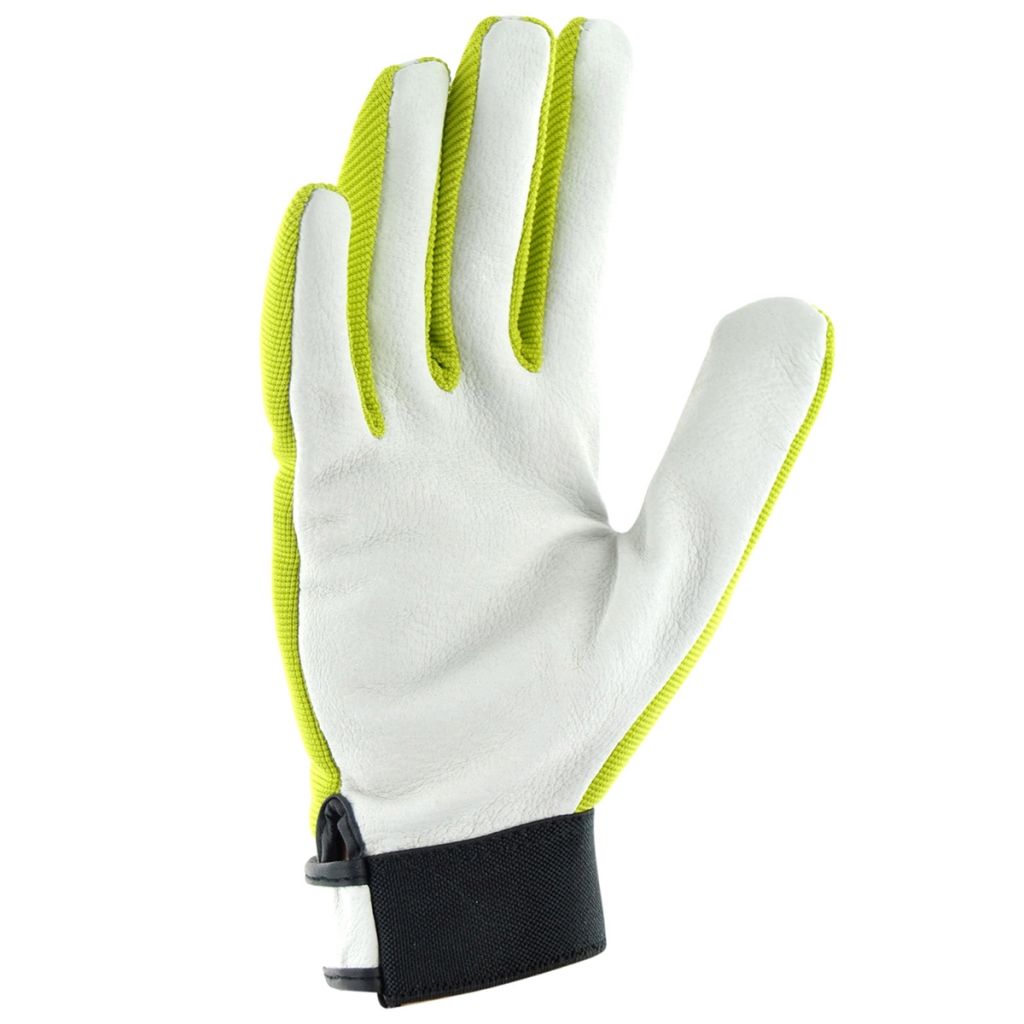 Jardy anise-coloured resistant gardening gloves with pigskin palm