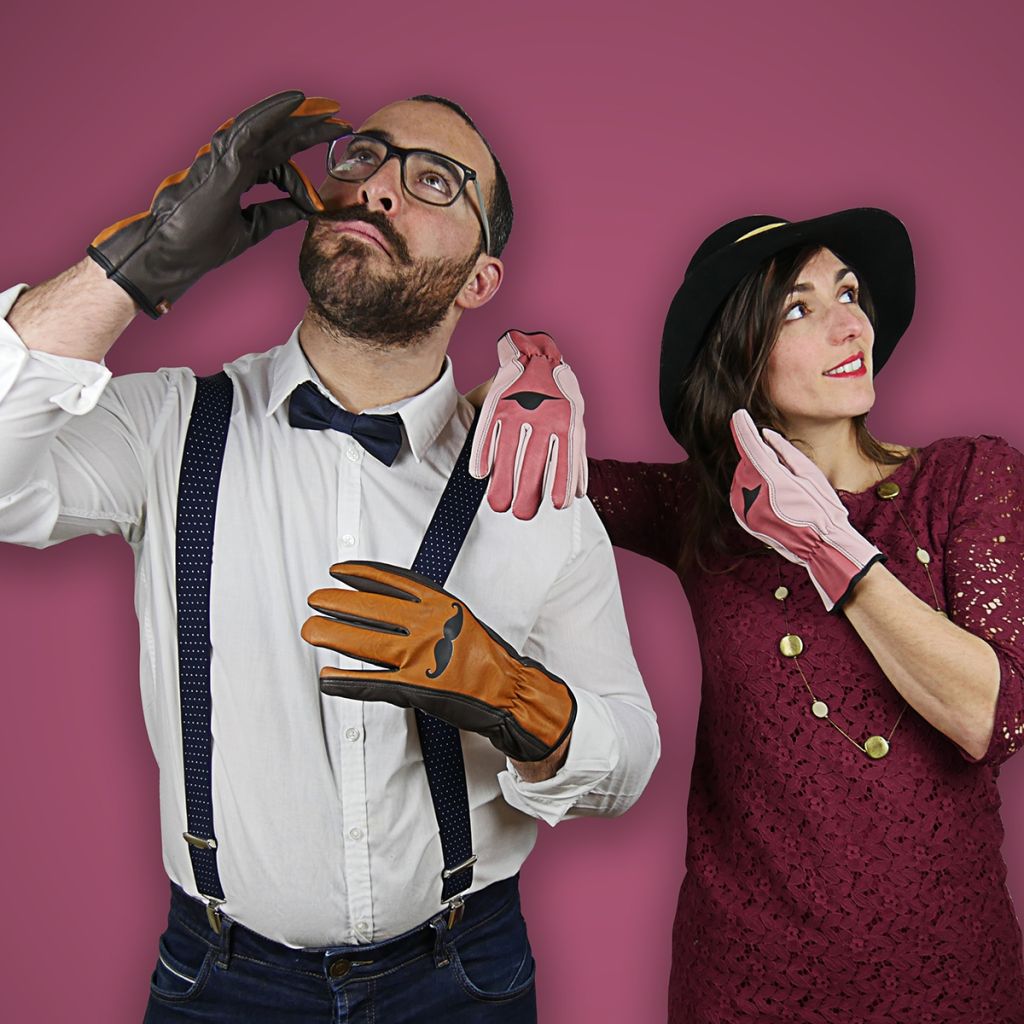 Durable Garden Gloves with Leather Palm - Miss Rostaing (Pink)