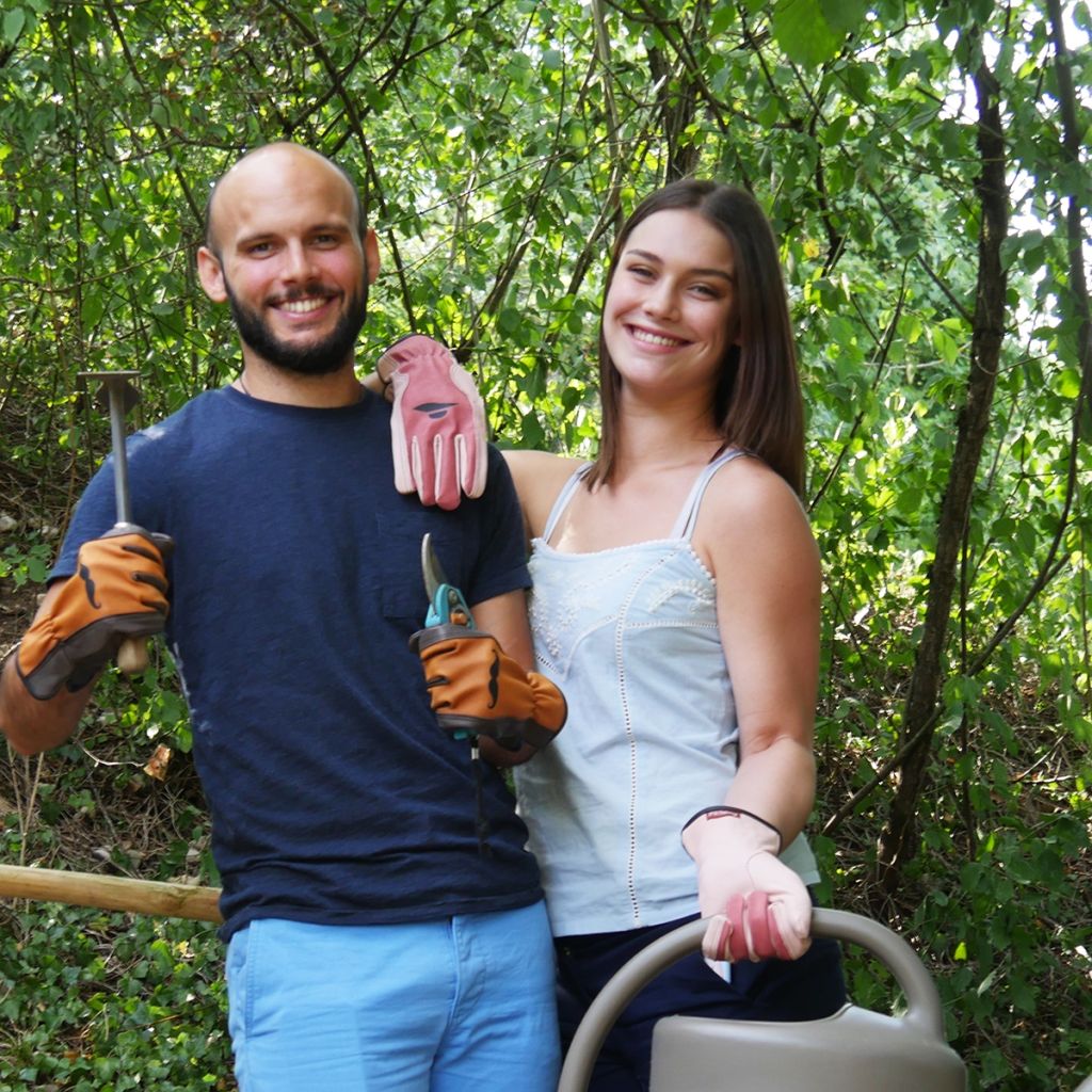 Durable Garden Gloves with Leather Palm - Miss Rostaing (Pink)