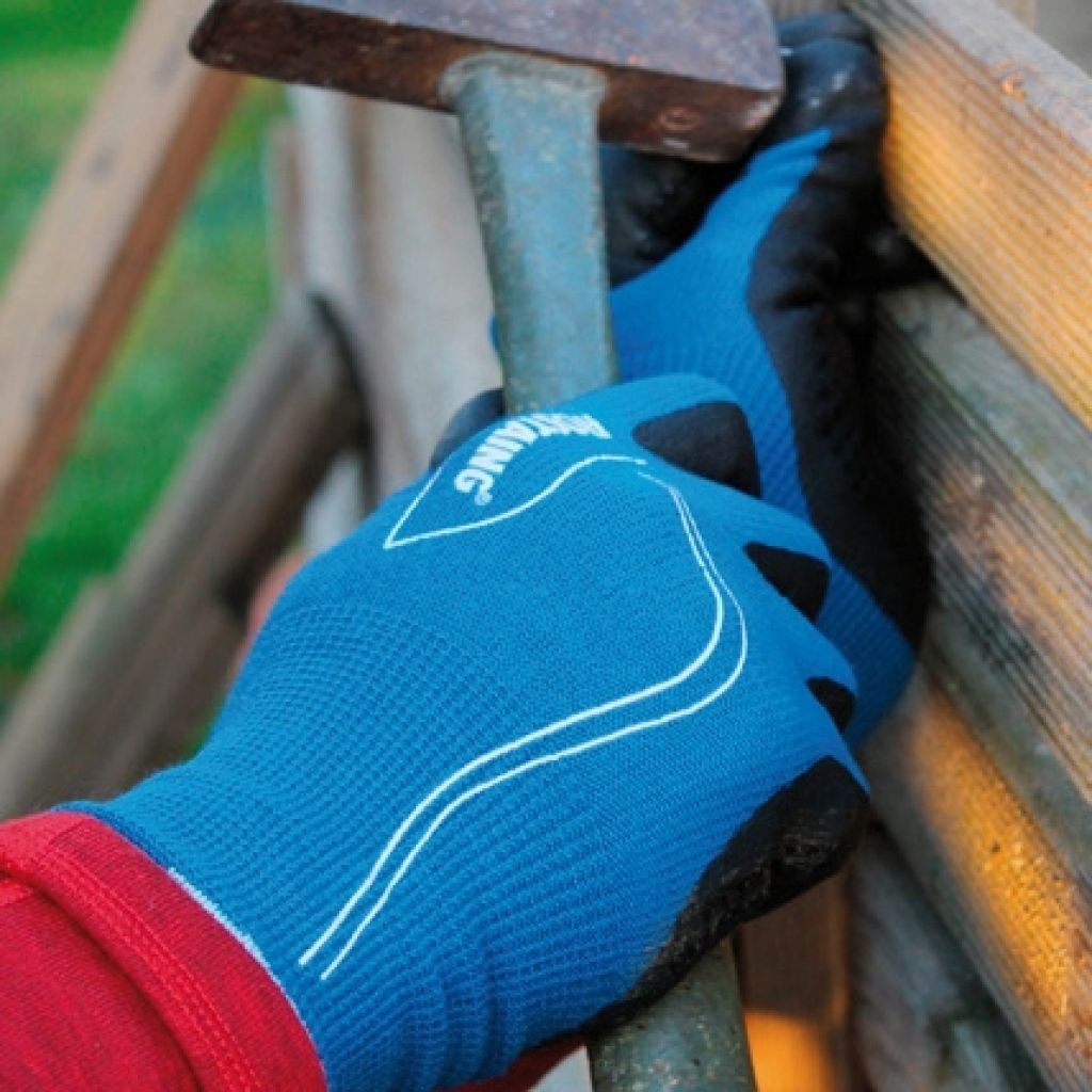 Brown Rostaing Gloves with Leather Palm for Heavy work and Pruning