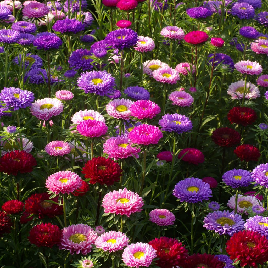 Callistephus chinensis Matsumoto Field grown Mix organic seeds - China aster