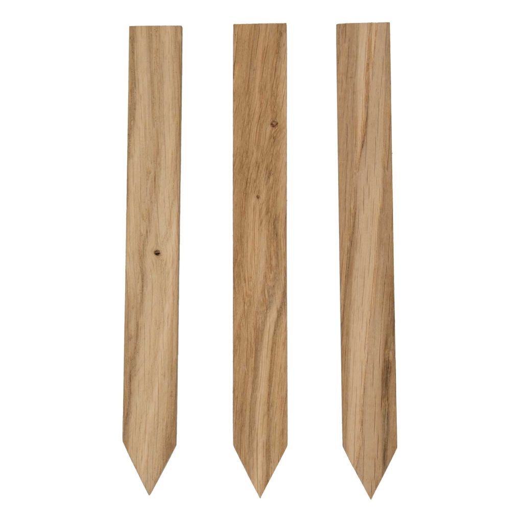 Solid oak plant label 18 x 2 cm - sold in packs of 3