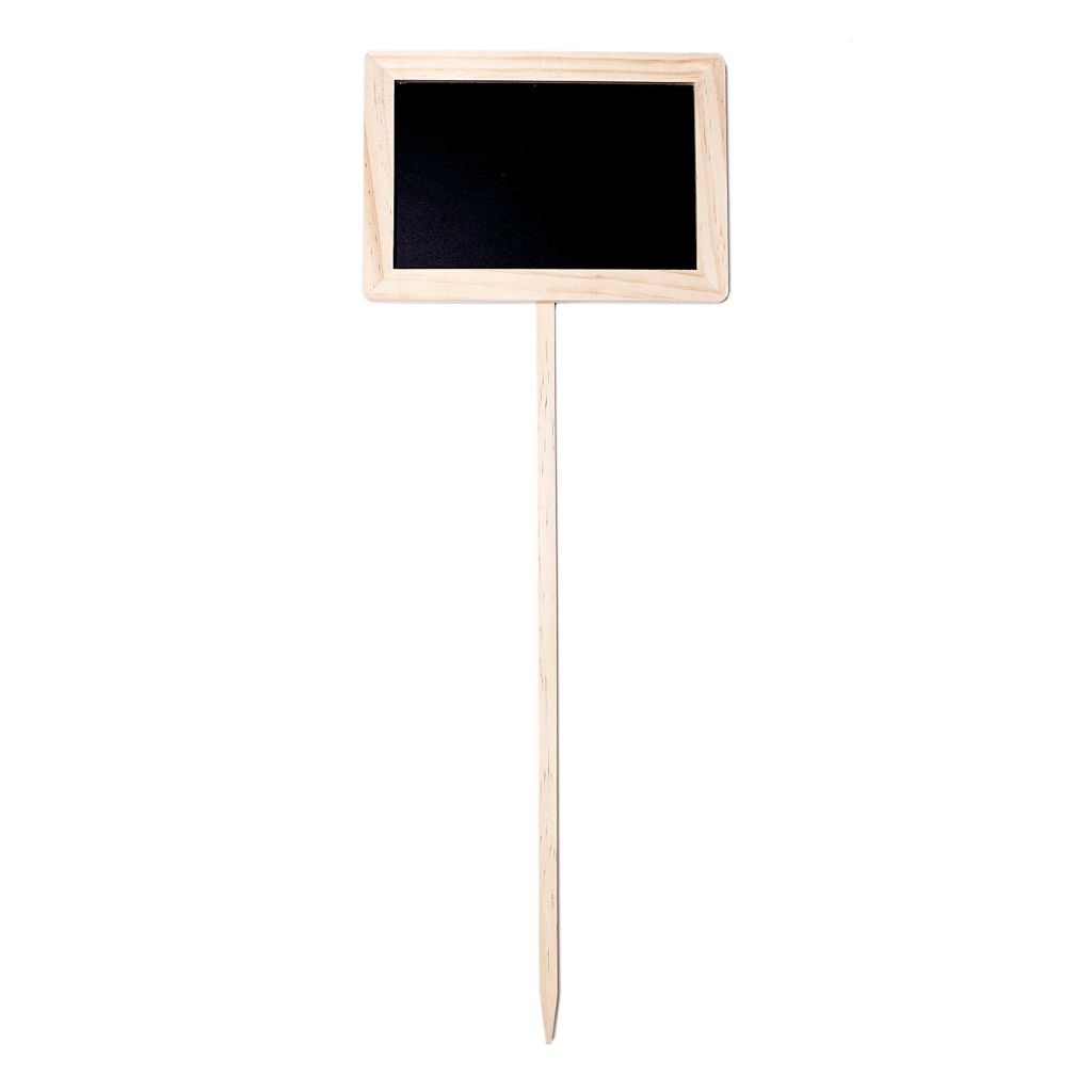 Rectangular wood and slate plant label, large size 20 x 14 cm - Height 54 cm