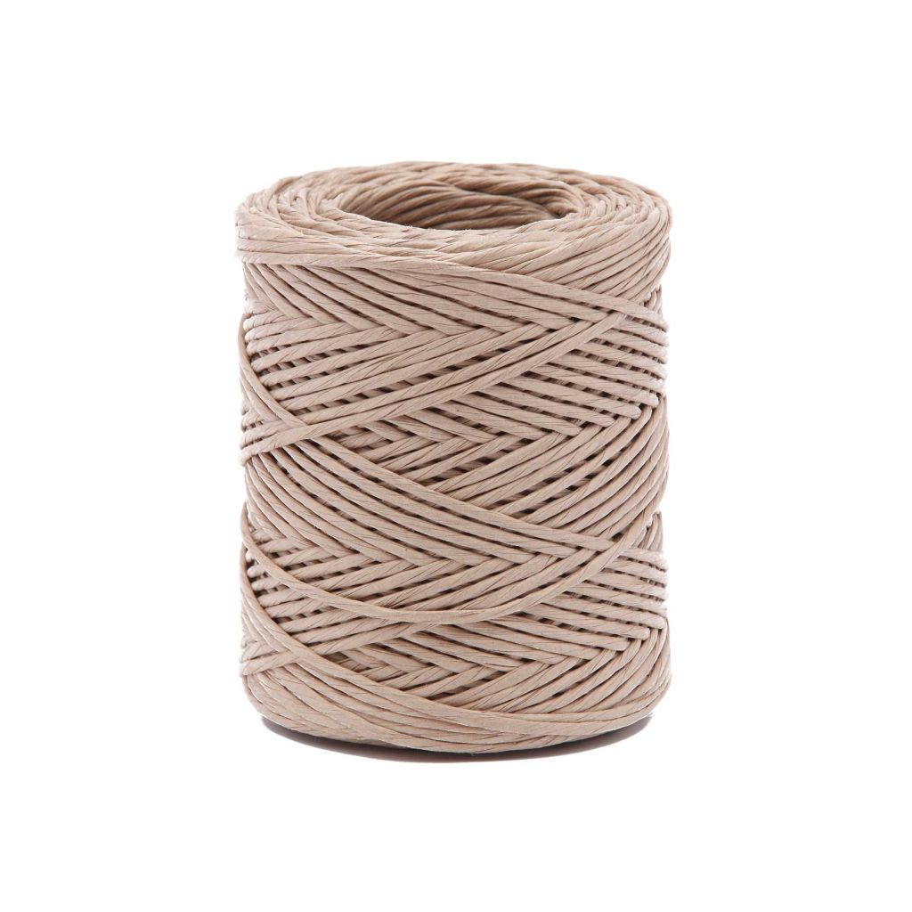 Paper and Wire String + Natural Coloured Ø1.8mm (0.9in) ± 100m (328ft) - 150g Roll with Metal Hook