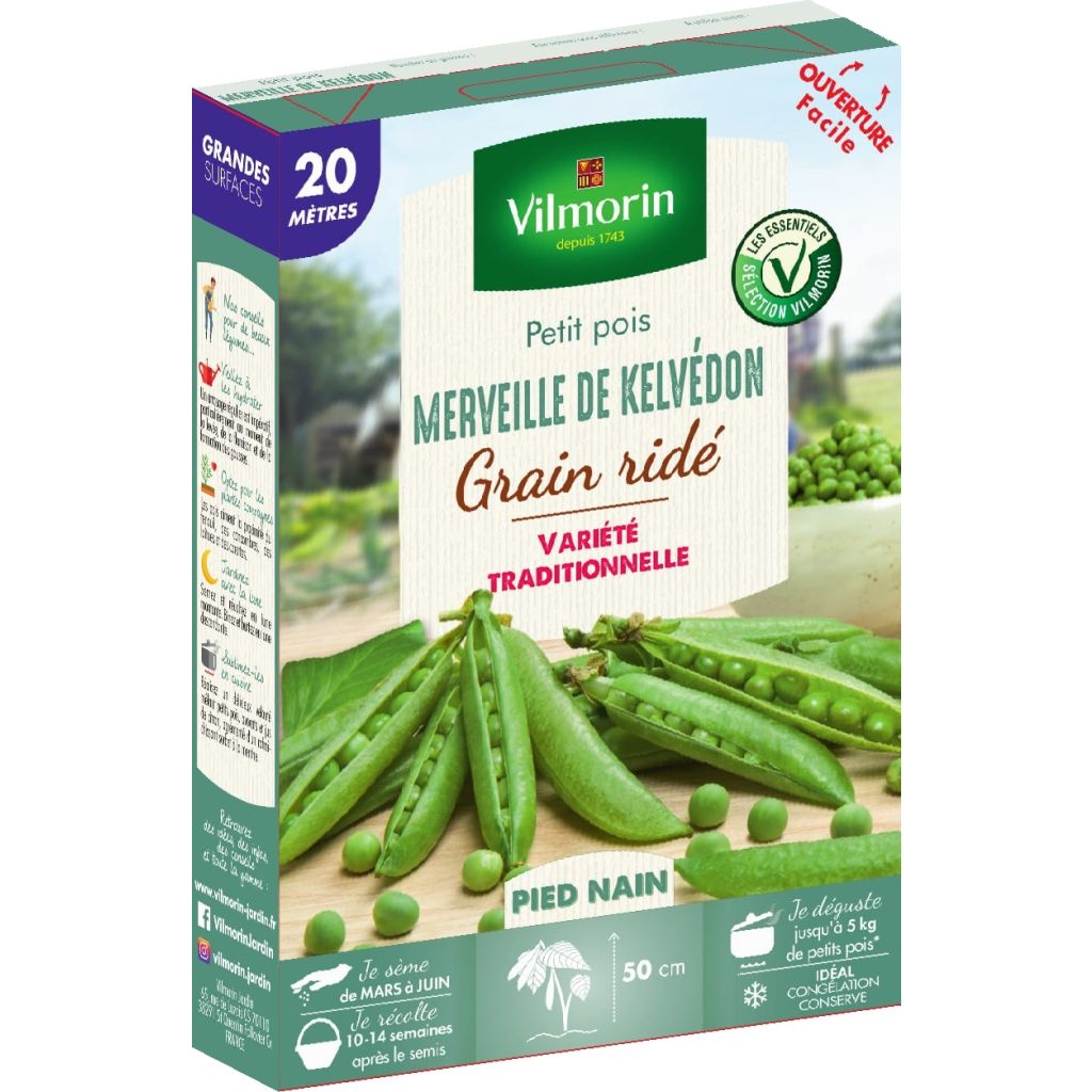 Dwarf Pea Kelvedon Wonder - Vilmorin Seeds