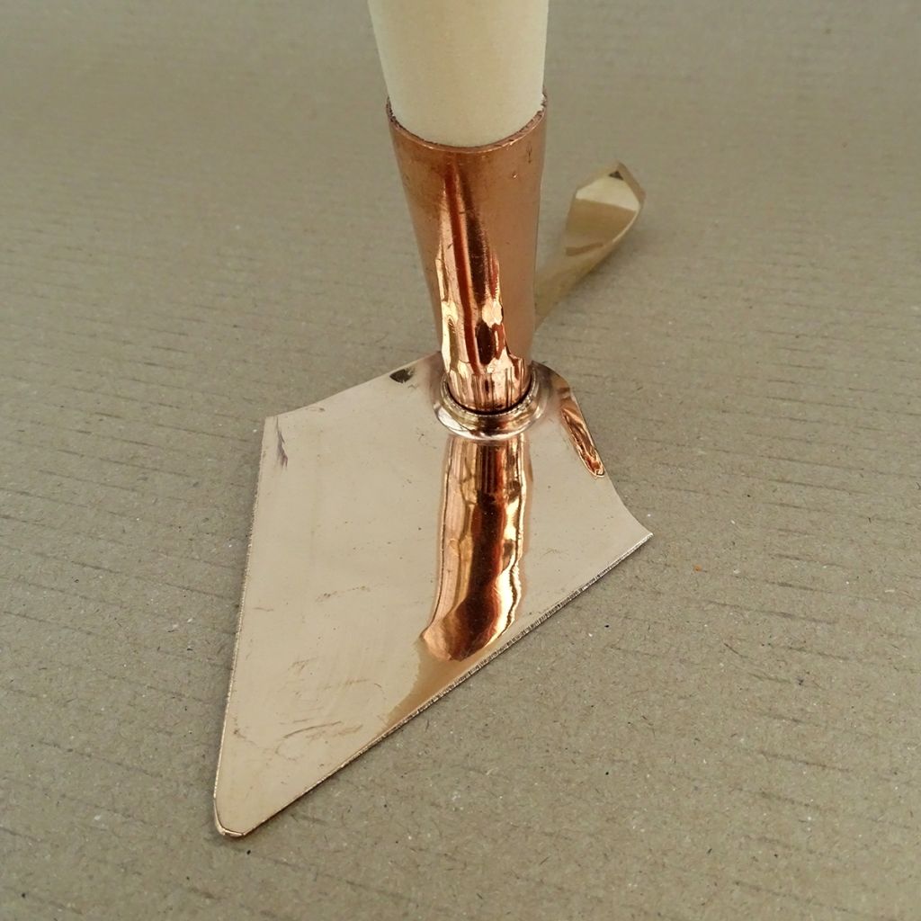 Polux long-handled hoe with a copper blade and tongue - PKS Bronze range