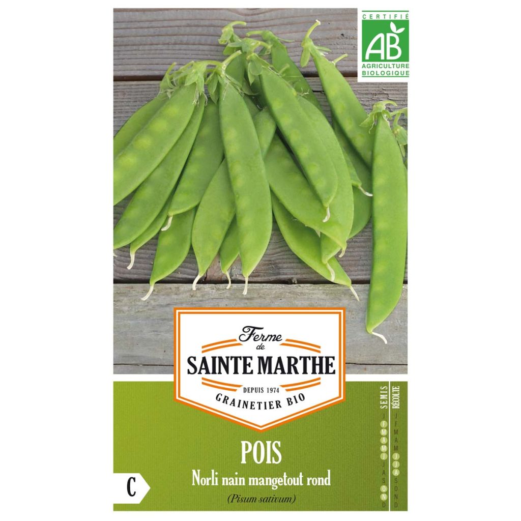 Dwarf Mangetout Pea Norli - Ferme de Sainte Marthe Seeds
