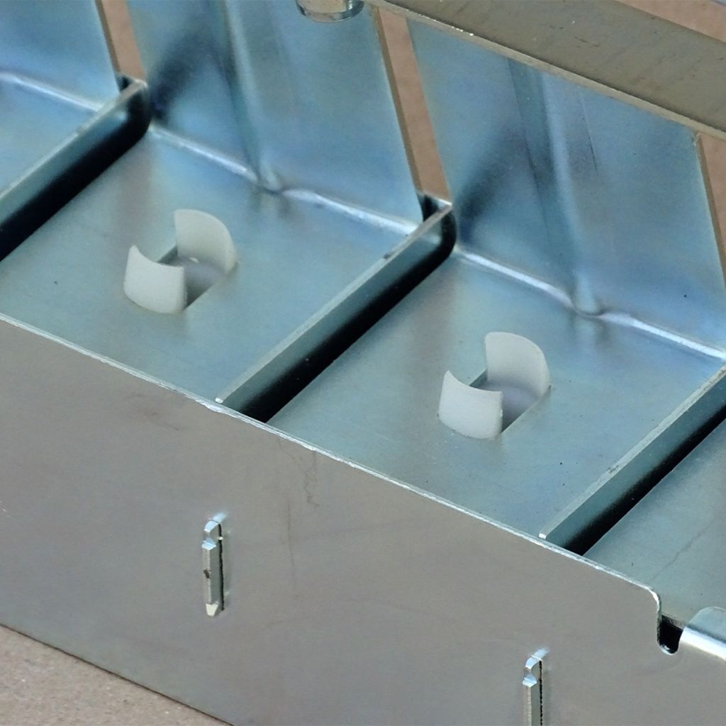 Galvanised Steel Soil Block Press for 4 Blocks of 50mm (2in)