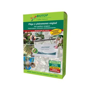 Biotop Delta Trap for Pest Moths (1 roof + 3 sticky bases) 